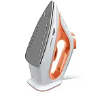 Fier de calcat Braun TexStyle 1 SI1009OR, 1900 W, abur variabil 25g/min, jet de abur 120g/min, rezervor 220 ml, talpa ceramica, sistem antipicurare, Alb/Portocaliu